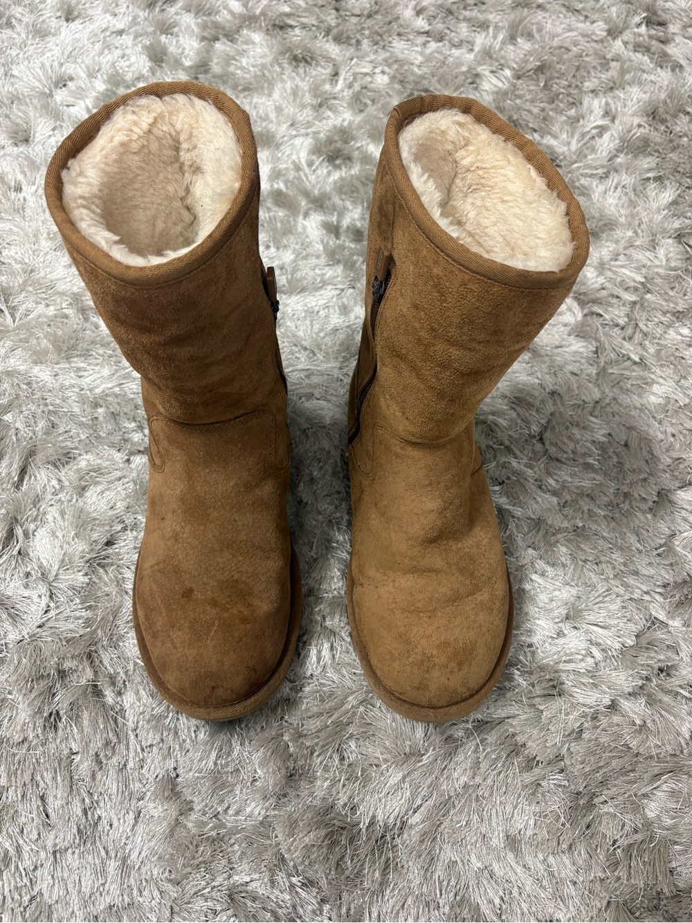 UGG Women's Brown Suede Shearling-Lined Winter Boots sz7